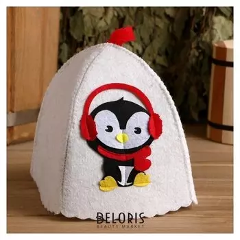 Банная шапка с детской аппликацией "Лолошенька", войлок