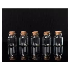 Баночки для хранения бисера, D = 3 × 4,5 см, 5 шт
