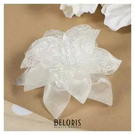 Бант для девочек с резинкой "Лили" айвори, 10 см