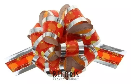 Бант-шар №3,2 "Воздушные сердца", цвет красный