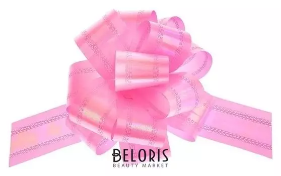 Бант-шар №5 перламутровый, цвет розовый