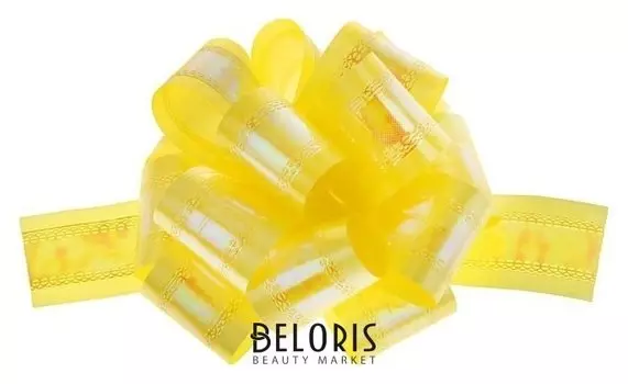 Бант-шар №5 перламутровый, цвет желтый