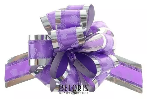 Бант-шар №5 "Воздушные сердца", цвет фиолетовый