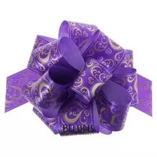 Бант-шар №5 "Золотое сердце", цвет фиолетовый