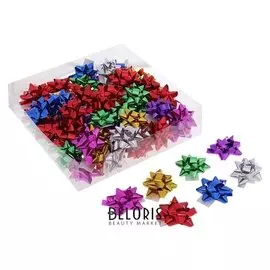 Бант-звезда №4,3 металлик (Набор 70 шт), цвета