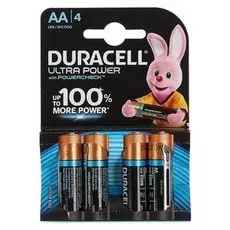 Батарейка алкалиновая Duracell Ultra Power, AA, Lr6-4bl, 1.5в, 4 шт