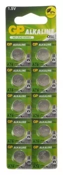 Батарейка алкалиновая GP, Lr44 (G13, V13ga, A76)-10bl, 1.5в, блистер, 10 шт.