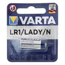 Батарейка алкалиновая Varta Electronics, Lr1-1bl, 6В, блистер, 1 шт.