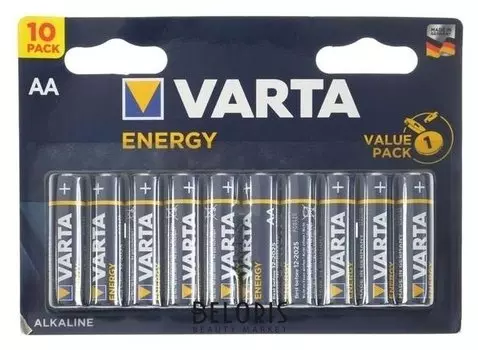 Батарейка алкалиновая Varta Energy, AA, Lr6-10bl, 1.5в, блистер, 10 шт.
