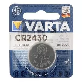 Батарейка литиевая Varta, Cr2430-1bl, 3В, блистер, 1 шт.