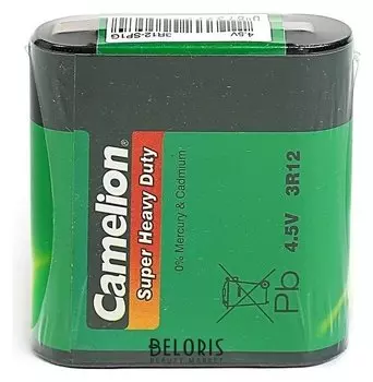 Батарейка солевая Camelion Super Heavy Duty, 3r12-1s (3r12-sp1g), 4.5в, спайка, 1 шт.