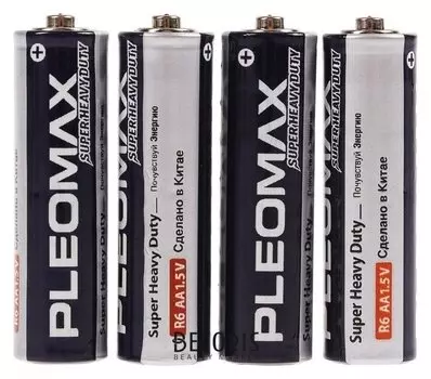 Батарейка солевая Pleomax Super Heavy Duty, AA, R6-4s, 1.5в, спайка, 4 шт.