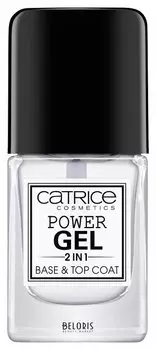 Базовое и верхнее покрытие для ногтей Power gel 2in1 base top coat