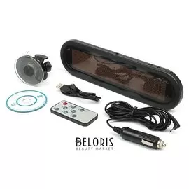 Бегущая строка автомобильная Torso, 864 Led, 290 х 75 мм, с пультом управления, белый