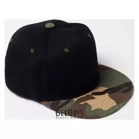 Бейсболка с прямым козырьком для мальчика Minaku, размер 54, цвет чёрный/хаки