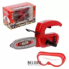 Бензопила Дровосек с очками, работает от батареек