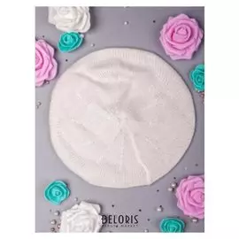 Берет для девочки, цвет молочный, размер 53-56 см (6-10 лет)