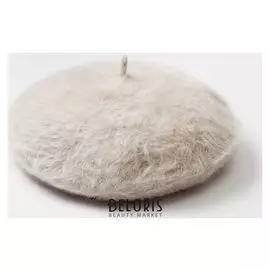 Берет женский "Лэйла" D 27 см цв.бежевый, 80% ангора, 20% п/а