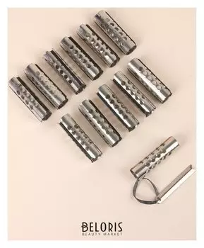 Бигуди металлические на резинке, с планкой, D = 2 см