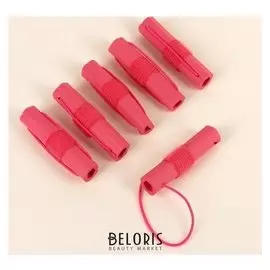 Бигуди на резинке, D = 2,3 см, цвет розовый