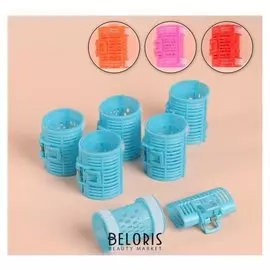 Бигуди с крабом, D = 4,5 см, 6 шт