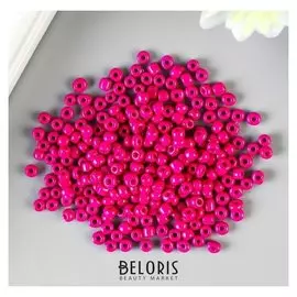 Бисер круглый 6/0 "Алый неон" 20 гр