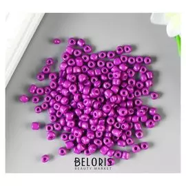 Бисер круглый 6/0 "Фиолет неон" 20 гр