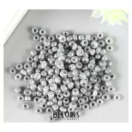 Бисер круглый 6/0 "Графит перламутр" 20 гр
