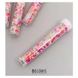 Бисер пластик "Пастельные тона" набор 5 шт в тюбике 6 гр