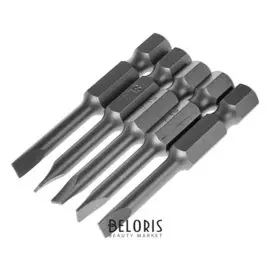 Биты Tundra, намагниченные, сталь Crv, SL4 х 50 мм, 5 шт.