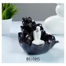 Благовоние на подставке "Мудрец на лотосе", аромат сандалового дерева, 13 × 14 × 16 см