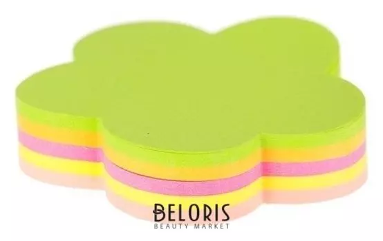 Блок с липким краем «Фигурки», 100 листов, мини, флуоресцентные, 5 цветов