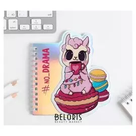 Блокнот с фигурным элементом "No Drama", 40л