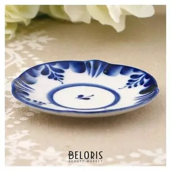 Блюдце «Силуэт», 9х9х1 см, гжель