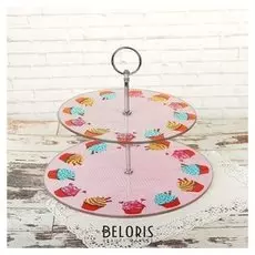 Блюдо 2 яруса "Пирожное"