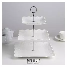 Блюдо 3 яруса 24,5/20/14,5 см "Сьюзен"