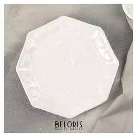 Блюдо "Бантик" 20,5х20х3 см, цвет белый