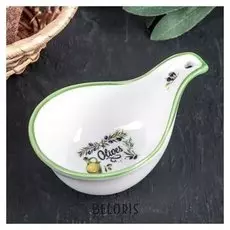 Блюдо для оливок/солений «Олива», 12×8×6 см