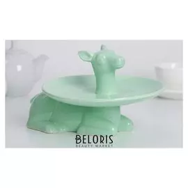 Блюдо для пироженых «Оленёнок», 25×21×13 см