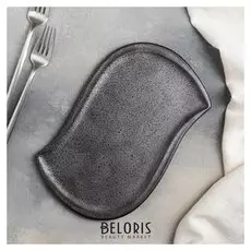 Блюдо для подачи «Шоко», 25,5×16×1 см, цвет серый