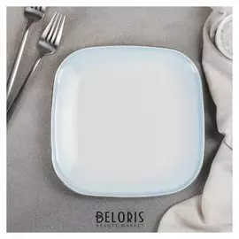 Блюдо для подачи «Туманность», 19,5×2,5 см, цвет голубой