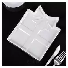 Блюдо для закусок 4 секции «Глория», 15х15 см