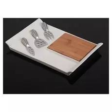 Блюдо «Эстет» 36х24,5х5 см, с ножом, вилкой и ложкой