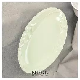 Блюдо "Колосок" 25х15х3,5 см, цвет зеленый