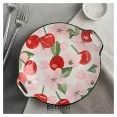 Блюдо круглое «Вишенки», 24×21×3 см