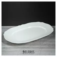 Блюдо овальное, белое, 36 см