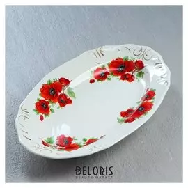 Блюдо "Овальное" цветы