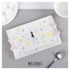 Блюдо «Прогулка», 18,5×11×1 см, цвет белый