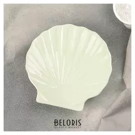 Блюдо "Ракушка" 16х16х2,5 см, цвет зеленый