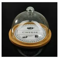 Блюдо с крышкой 23х23х18см "Эстет. Сыр"